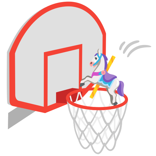 basketball carousel horse
