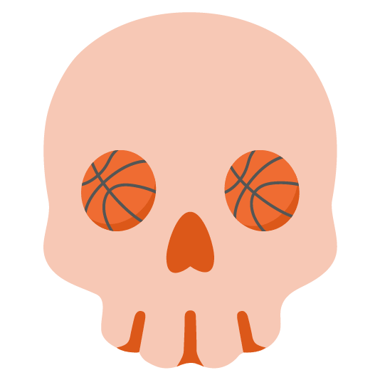 basketball skull