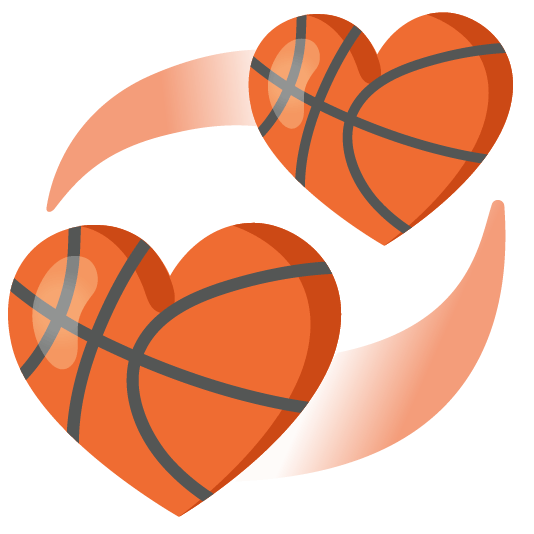 basketball revolving hearts
