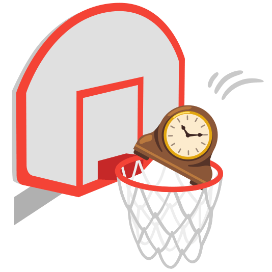 basketball mantelpiece clock