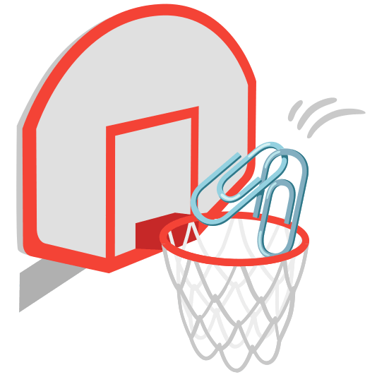 basketball linked paperclips