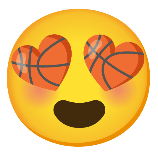 basketball heart eyes