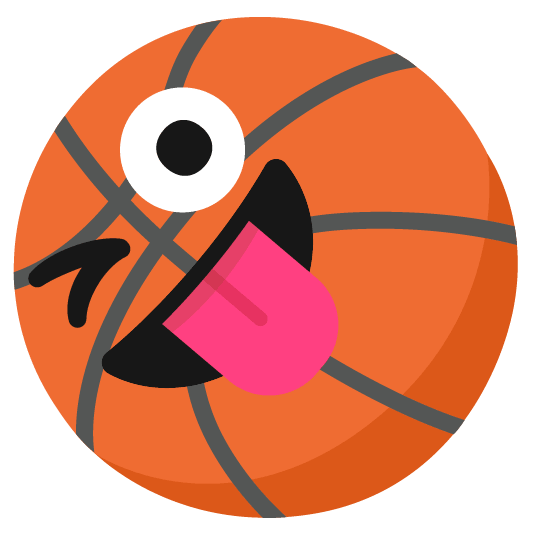 basketball stuck out tongue winking eye