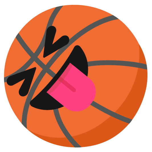basketball stuck out tongue closed eyes