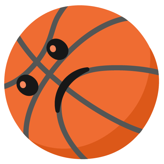 basketball slightly frowning face