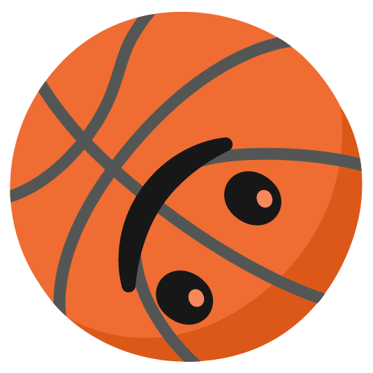 basketball upside down face