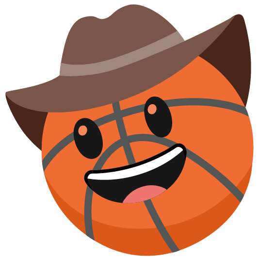 basketball face with cowboy hat
