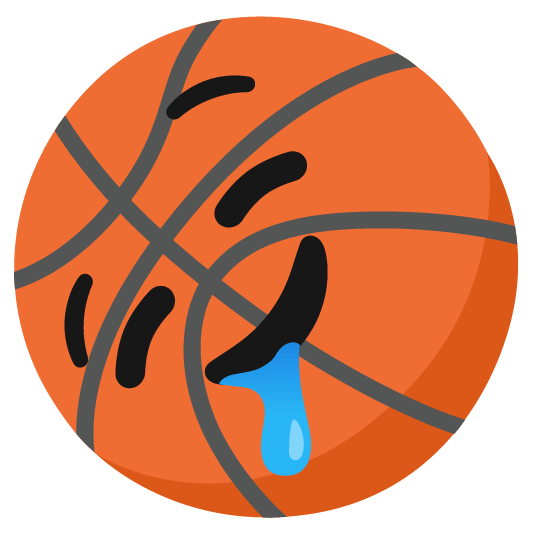 basketball drooling face