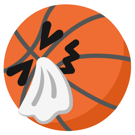 basketball sneezing face