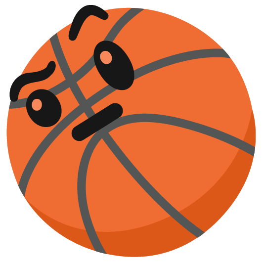 basketball face with raised eyebrow