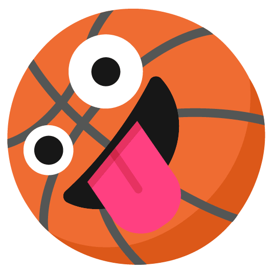 basketball zany face