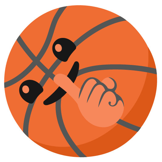 basketball shushing face