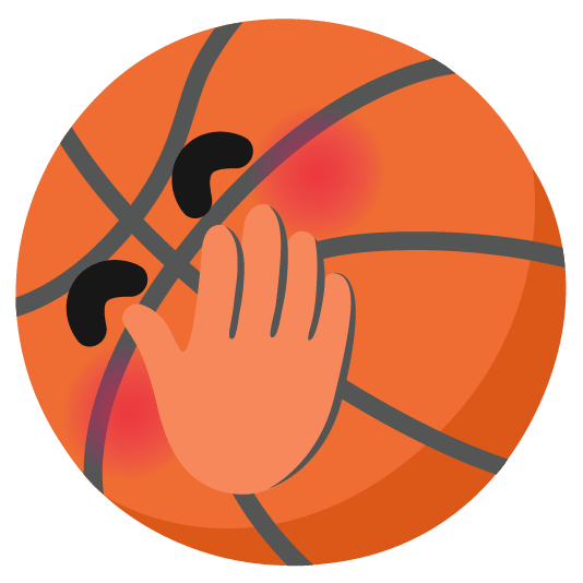 basketball face with hand over mouth
