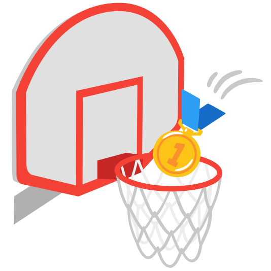 basketball first place medal