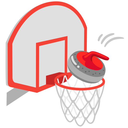 basketball curling stone