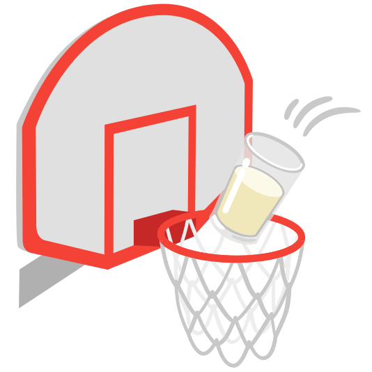 basketball glass of milk
