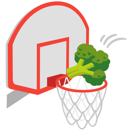 basketball broccoli