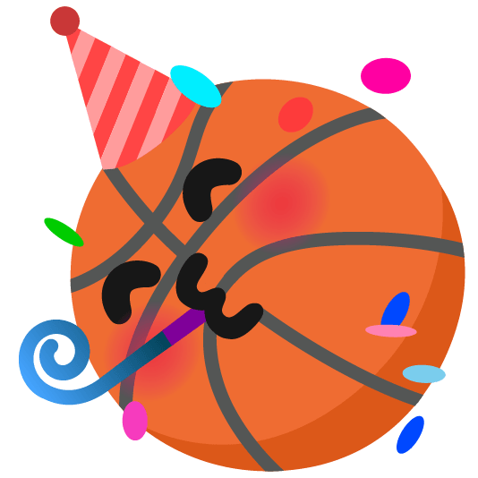 basketball partying face