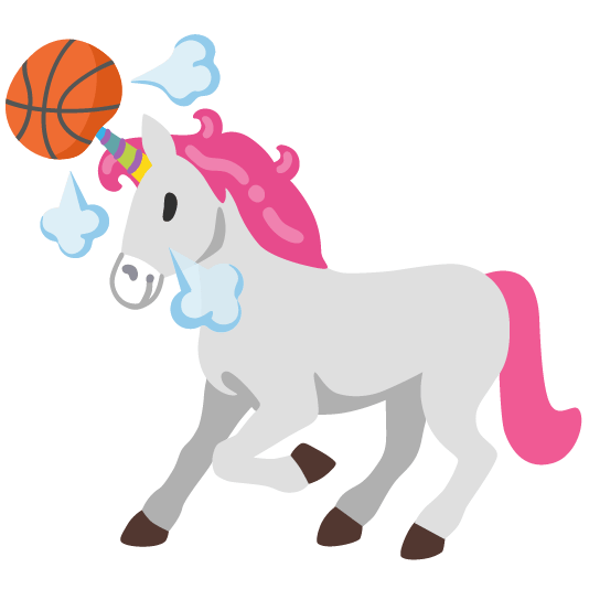 basketball unicorn face