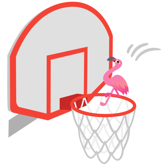 basketball flamingo