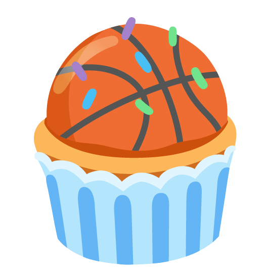 basketball cupcake