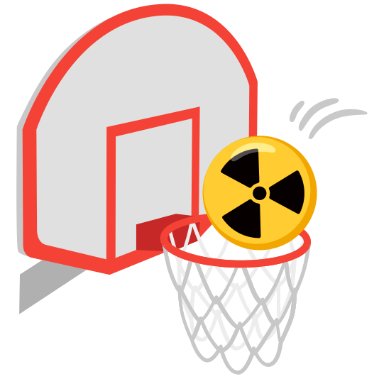 basketball radioactive sign