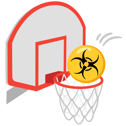 basketball biohazard sign
