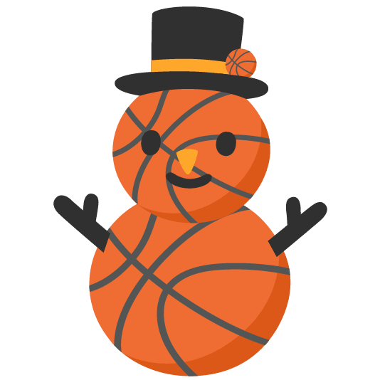 basketball snowman without snow
