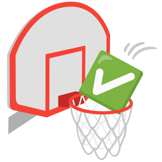 basketball white check mark