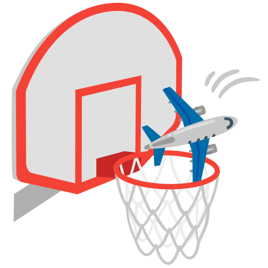 basketball airplane