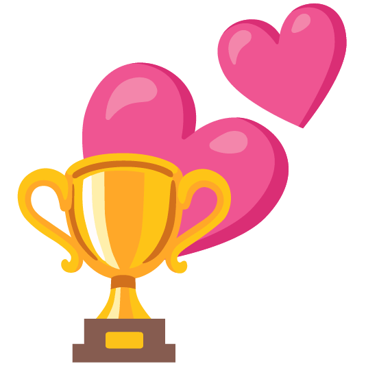 trophy two hearts