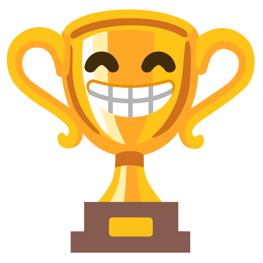 trophy grin