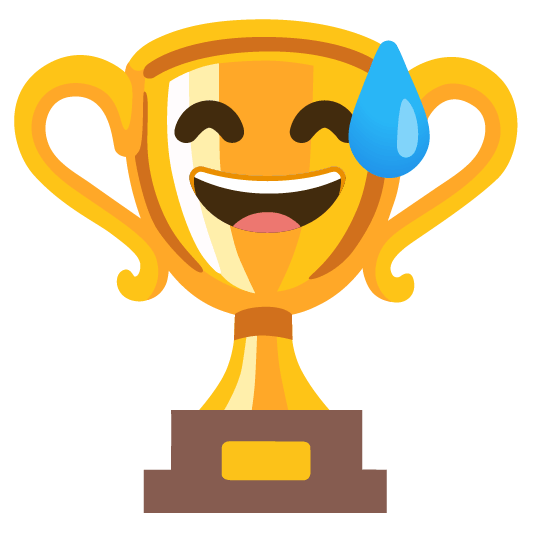 trophy sweat smile