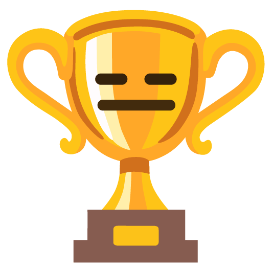trophy expressionless