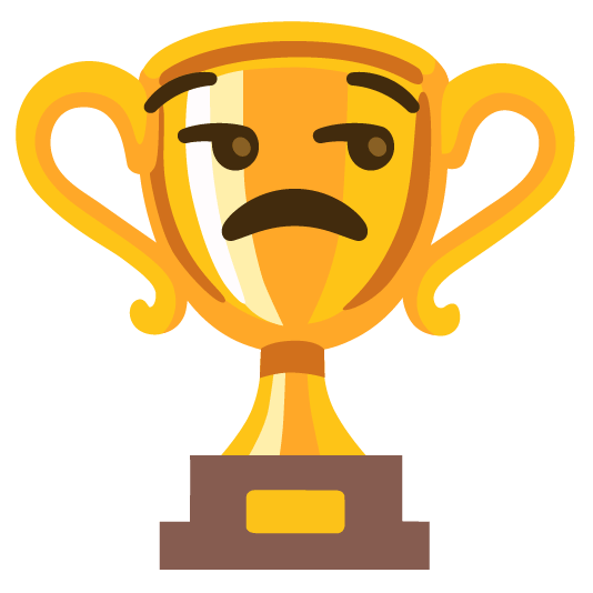 trophy unamused