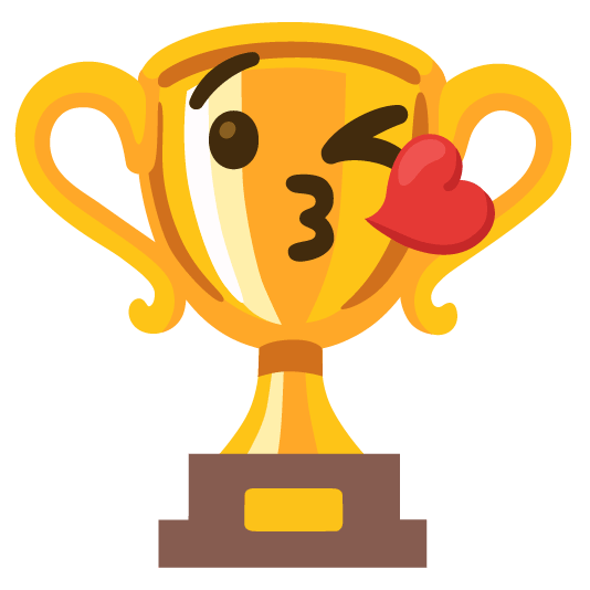 trophy kissing heart