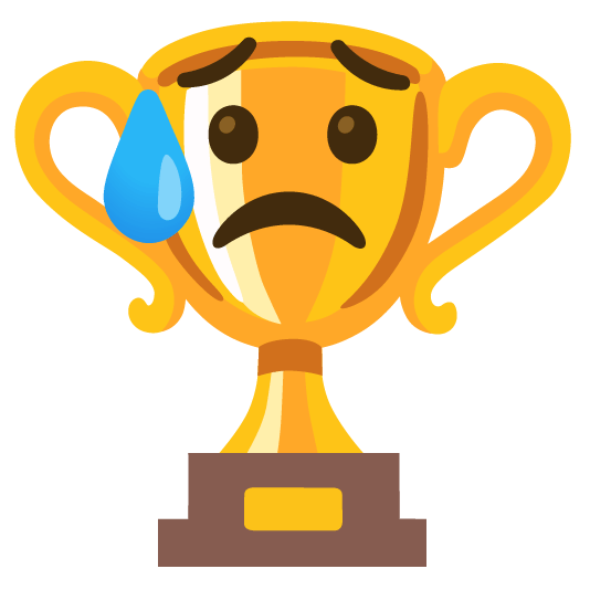 trophy disappointed relieved