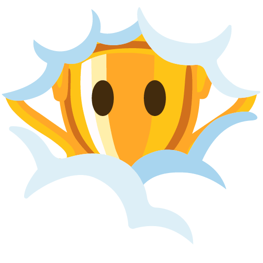 trophy face in clouds