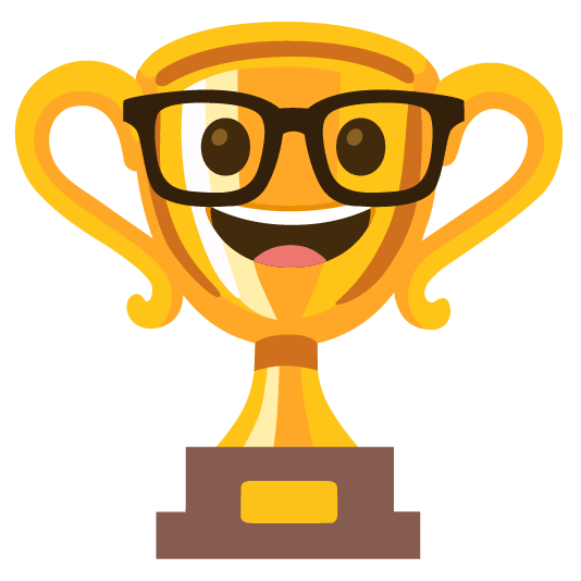 trophy nerd face