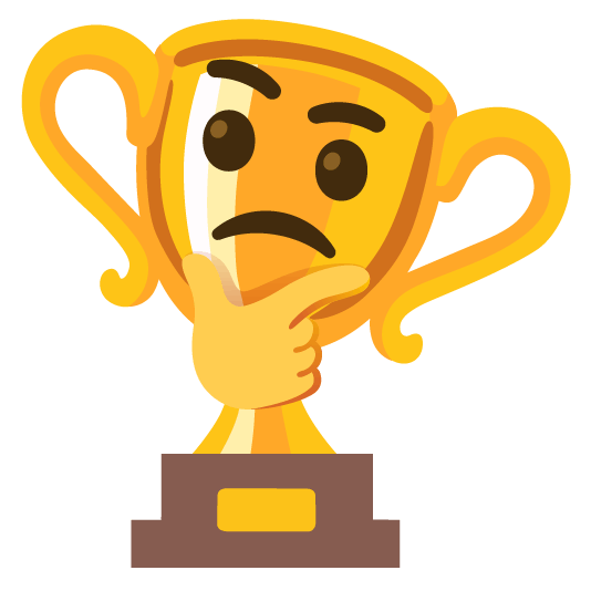 trophy thinking face