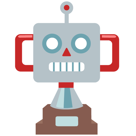 trophy robot face