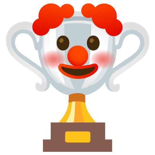 trophy clown face