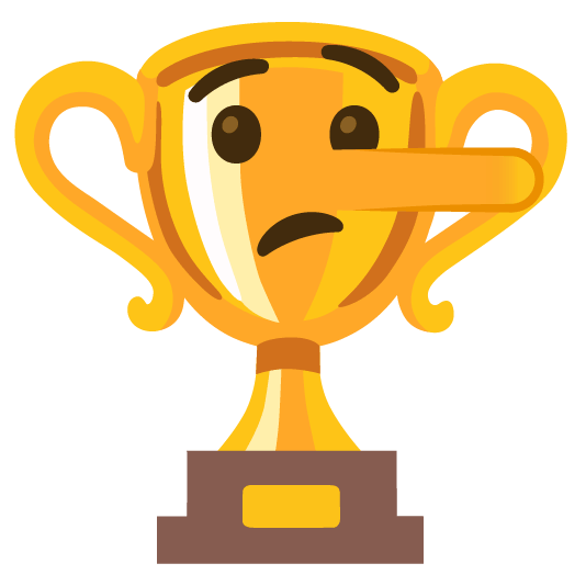 trophy lying face