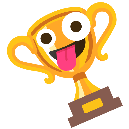 trophy zany face