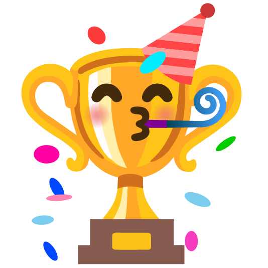 trophy partying face