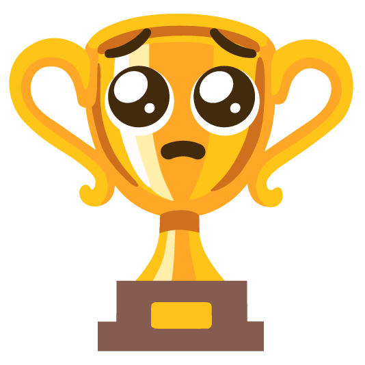 trophy pleading face