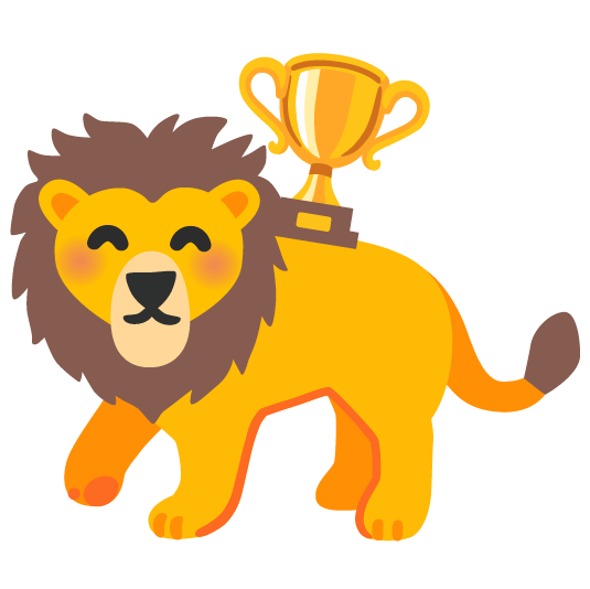 trophy lion face