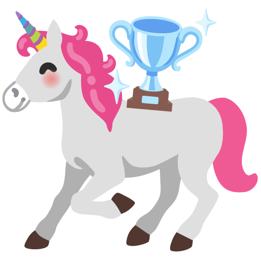 trophy unicorn face