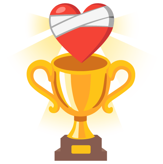 trophy mending heart