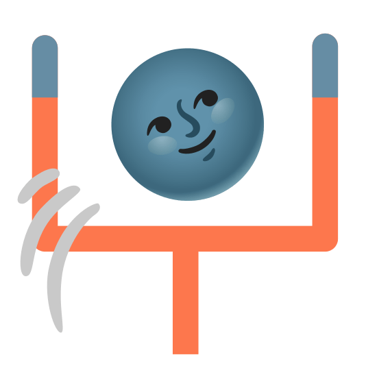 football new moon with face